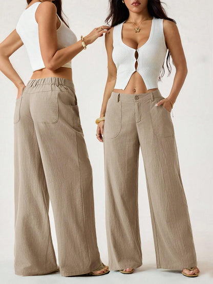 🔥2026 NEW SALES👖Women's Summer Classical Cotton-Linen Lightweight Palazzo Pants