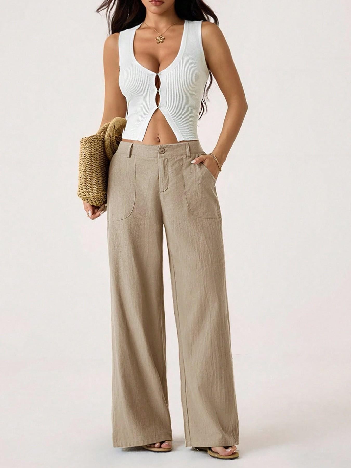🔥2026 NEW SALES👖Women's Summer Classical Cotton-Linen Lightweight Palazzo Pants