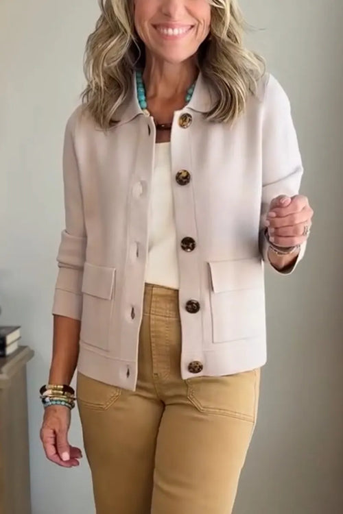 2026 Women’s Lapel Cotton Casual Jacket | Relaxed Fit With Pockets S‑5XL