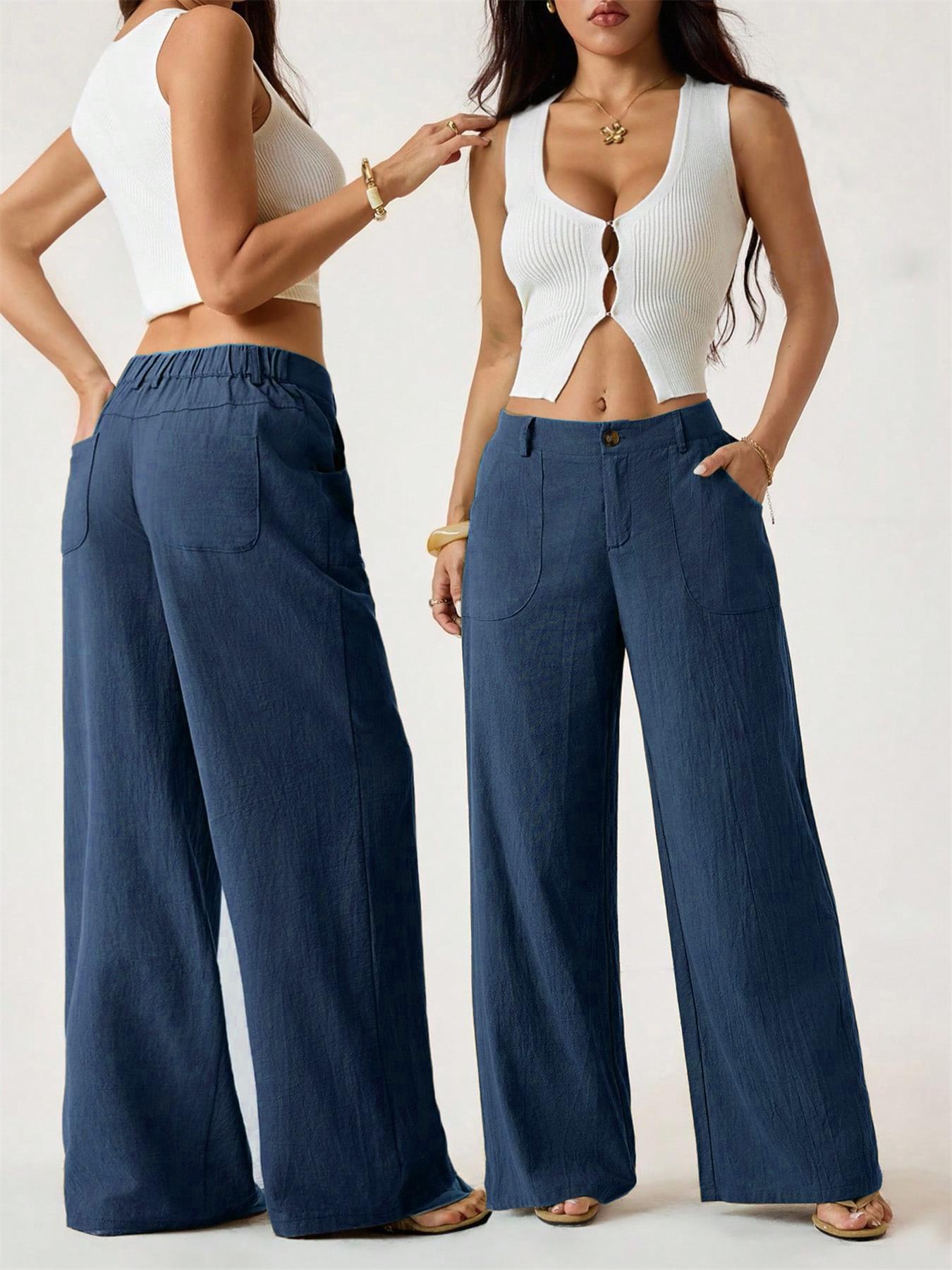 🔥2026 NEW SALES👖Women's Summer Classical Cotton-Linen Lightweight Palazzo Pants