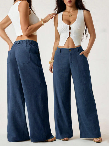🔥2026 NEW SALES👖Women's Summer Classical Cotton-Linen Lightweight Palazzo Pants