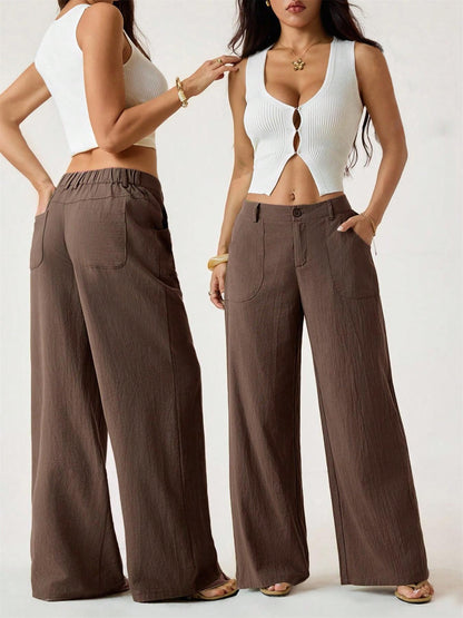 🔥2026 NEW SALES👖Women's Summer Classical Cotton-Linen Lightweight Palazzo Pants