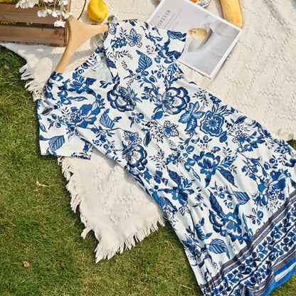 2026！！！ Women's Summer Dress: Casual Summer V-Neck Wedding Guest Dress, Short-Sleeve, Fashionable Beach Vacation Wear👗✨