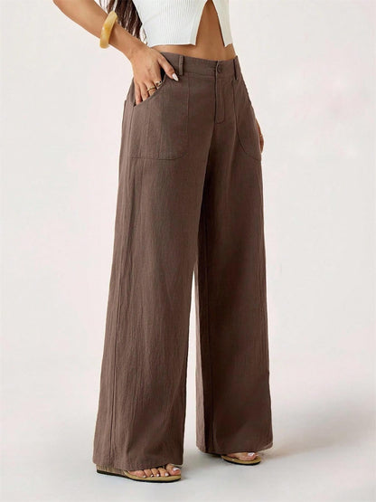 🔥2026 NEW SALES👖Women's Summer Classical Cotton-Linen Lightweight Palazzo Pants